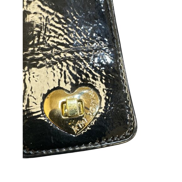 Betsey Johnson Black Leopard Print Handbag With Gold Hardware SKU 6898 - Picture 6 of 12